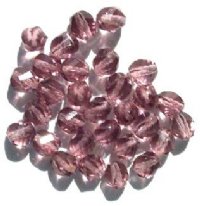 30 8mm Faceted Spiral Nugget Amethyst Firepolish Beads